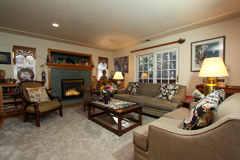 mccaffrey living room with fireplace